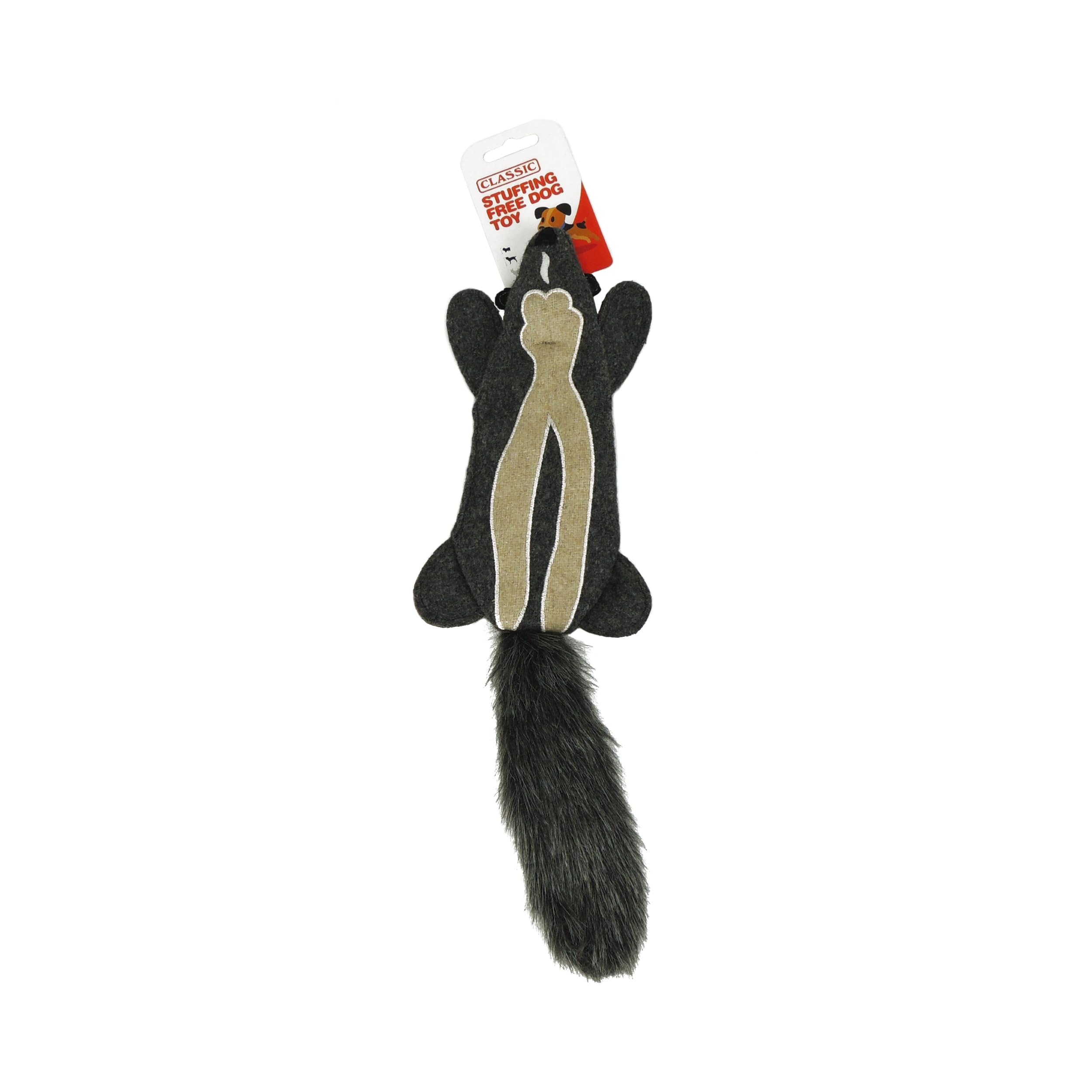 CLASSIC Stuffing Free Dog Toy 35cm - Skunk