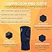 Compression Knee Sleeve Non-Slip Support Black 3XL