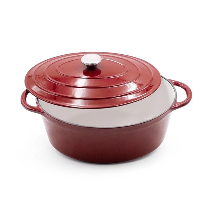 Buy Aidea Enameled Cast Iron Dutch Oven 7 Quart Oval Ceramic