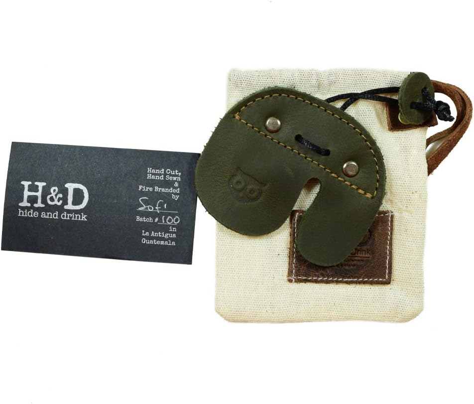 Hide & Drink, Rustic Leather Archery Finger Tab, Protect Guard for Recurve Bows, Fingers Protector, Shooting Practice Gear Sports & Outdoors Handmade : Sports & Outdoors