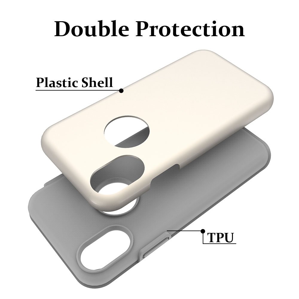 iPhone X Case, MagicSky Slim Corner Protection Shock Absorption Hybrid Dual Layer Armor Defender Protective Case Cover for Apple iPhoneX - Gold