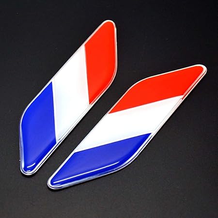 Amazon 車用 3d ステッカー エンブレム かっこいい おしゃれ国旗 フラッグ プレート ステッカー 車 デカール シール ラベル 防水 汎用 装飾 フランス エンブレム 車 バイク