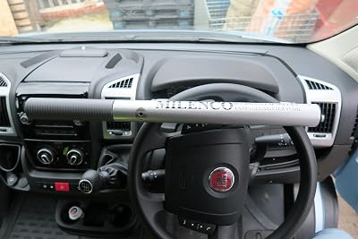 Milenco High Security Steering Wheel Lock Silver with Pad Bag