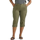 Lee Womens Plus Size Ultra Lux Comfort with Flex-to-go Cargo Capri Pant