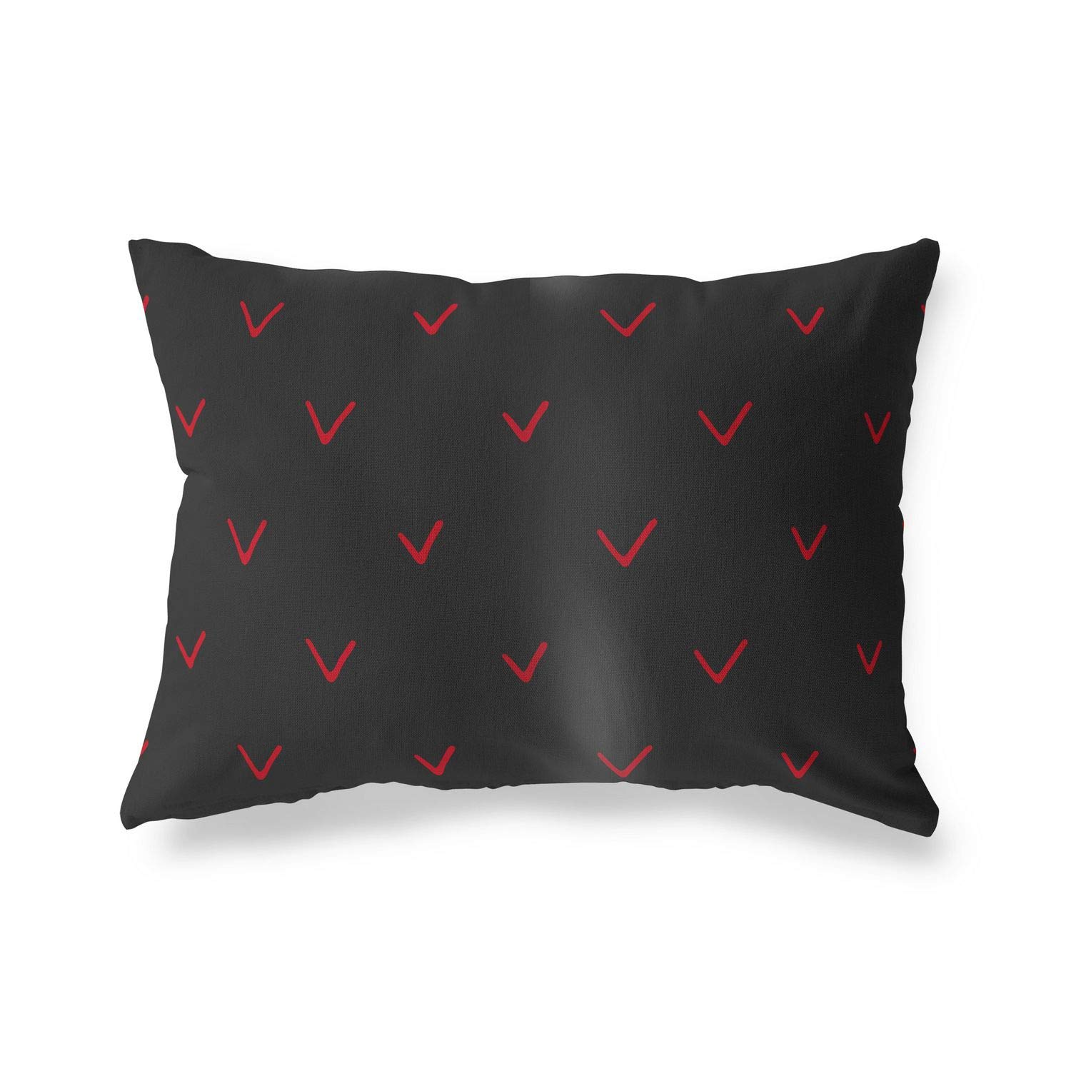 BonaMaison Decorative Cushion Cover, Red Black Throw Pillow Covers, Home Decorative Pillowcases for Livingroom, Sofa, Bedroom, Size: 45X60 Cm - Designed and Manufactured in Turkey