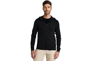 ZSOSBA Merino Wool Jacket Men's Zip Up Hoodie Coat Long Sleeve Hooded Sweatshirt for Hiking,Hunting,Cycling,Sports