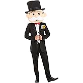 Mens Mr Monopoly Halloween Costume | Adult Rich Man Uncle Character Board Game Outfit for Themed Parties