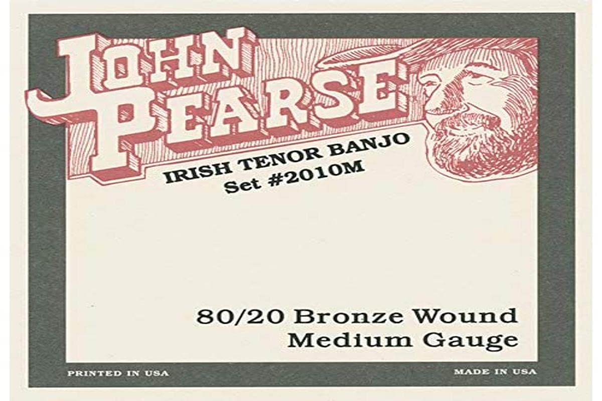 John Pearse Strings® 2010M For Irish Tenor Banjo - 80/20 Bronze wound - Medium Gauge