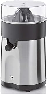 WMF Stelio Saftpresse elektrisch, Zitruspresse, Orangenpresse, 85 Watt, 2 Presskegel, Tropfstopp, Siebeinsatz, edelstahl matt