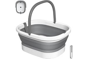 Nekteck Foot Soaking Tub Collapsible Bucket for Foot Bath Soak Tub, Foot Basin Foot Soaker with 138 Acupressure Nodes and Pumice Stone for Feet Massager Pedicure Foot Spa, Gifts for Men Women Dad Mom