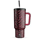 Meoky 40 oz Tumbler with Handle and Straw, Tumbler