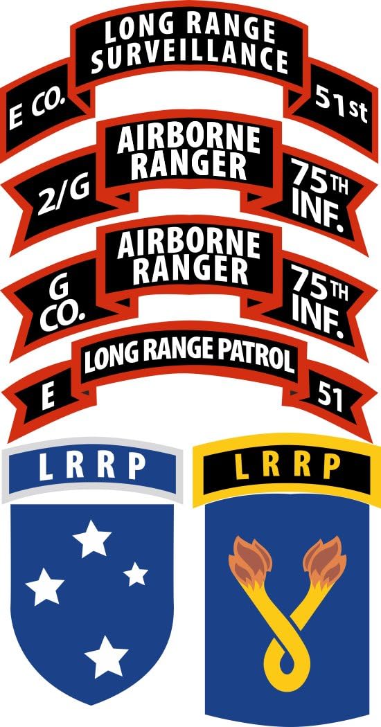 Military Vet Shop US Army G Company (Ranger), 75th Infantry (Airborne), Americal Division Window Bumper Sticker Decal 3.8"