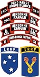 Military Vet Shop US Army G Company (Ranger), 75th Infantry (Airborne), Americal Division Window Bumper Sticker Decal 3.8"
