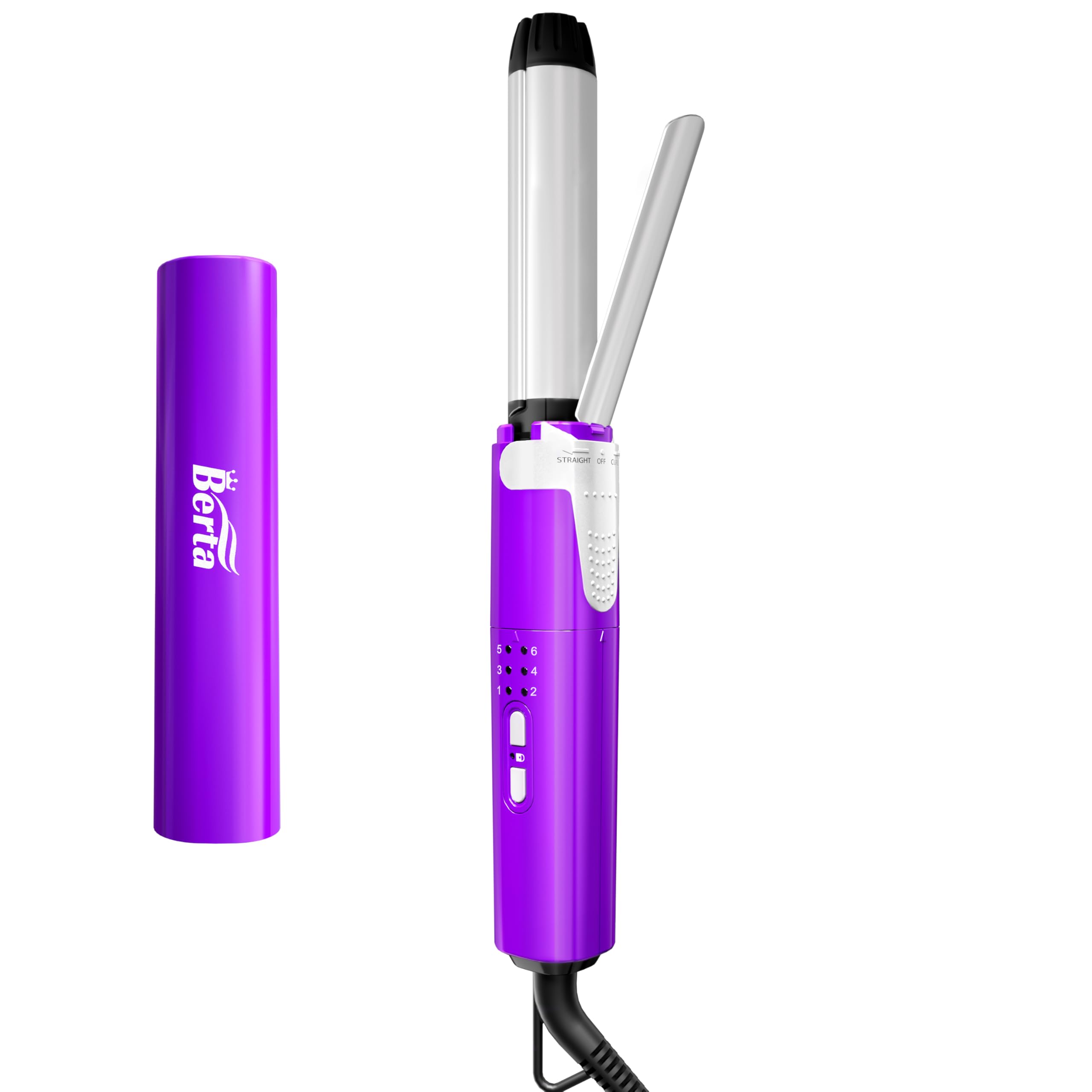 Photo 1 of BERTA 1 inch Curling Iron Flat Iron-Hair Straightener and Curler 2 in 1,Professional Ceramic Curling Wand for Long Short Hair,Quick Heat Up,6 Temps Styling Tools