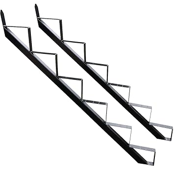 Treppenrahmen 2-10 Stufen-Wahl Stahl-Treppe Schwarz Treppenholm/Wählen