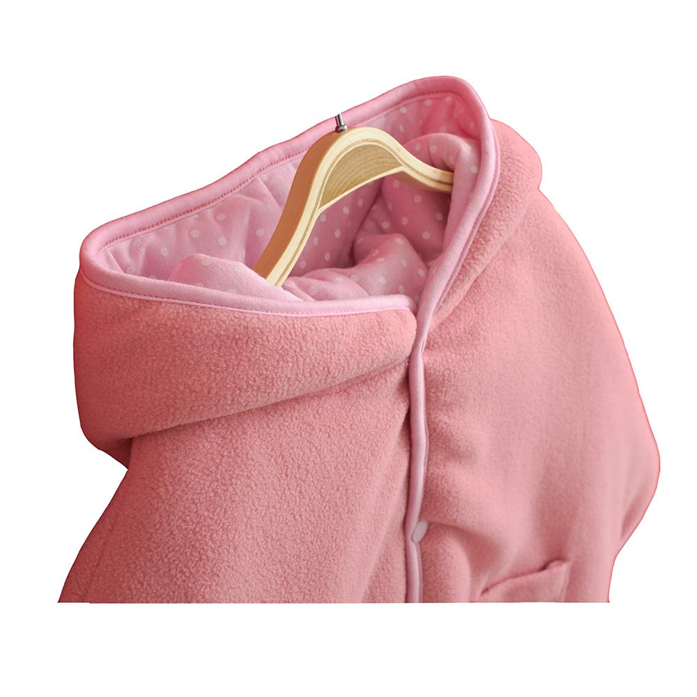 mikistory Baby Girls Baby Boys Winter Autumn Hoodie Outwear Fleece Apricot 9-24Months