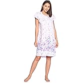 Casual Nights Women's Smocked Lace Short Sleeve Nightgown