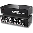 FlyroadUp 3.5mm Aux + RCA L/R Audio Splitter 1 in 4 Out Stereo Analog Audio Distributor Box