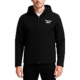 Reebok Mens Jacket - Water Resistant Zip Up Sherpa Fleece Lined Softshell Mens Lightweight Jacket - Winter Jackets for Men