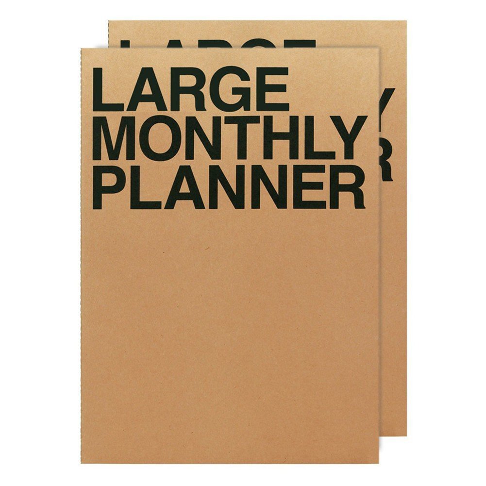 Jstory Large Personal Monthly Planner X2 14 Sheets Brown