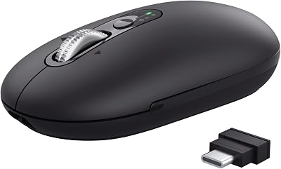 Rato sem fios Sero, Scroll Horizontal Rápido, Preto