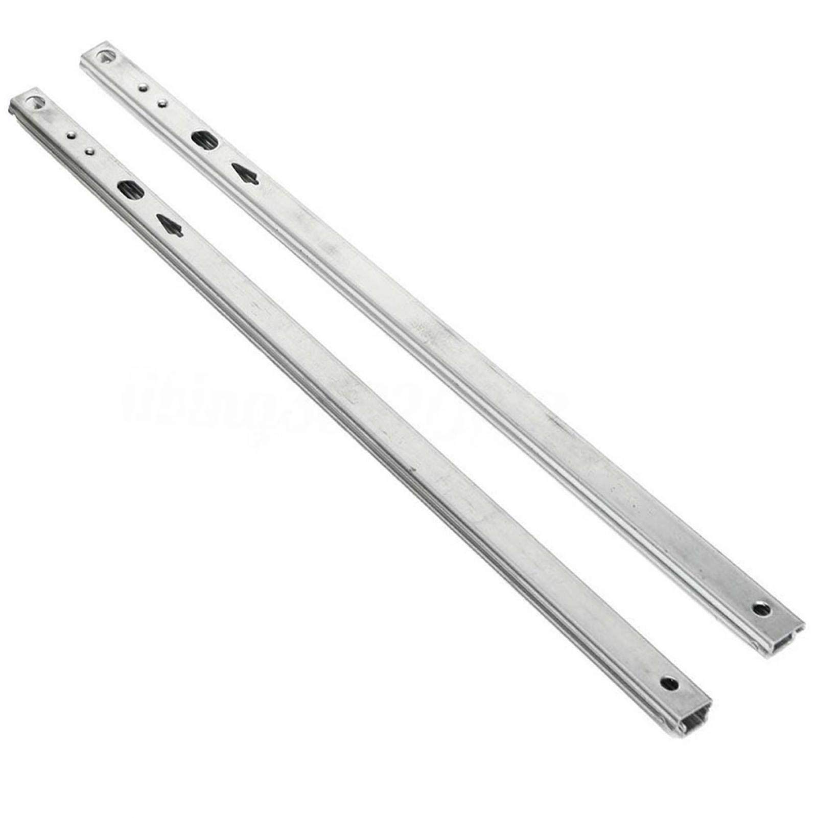 Kisbeibi 1 Pair Stainless Steel Full Extension Drawer Slides Side Mount, Ball Bearing Metal Rails Track Guide Glides Runners, Heavy Duty 7.2" 9.7" 10.9" 13.5" 16 inch (size:16inch)