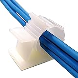 30 Pack Adjustable Cable Clips,Adhesive Nylon Cable