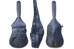 Vetimobato 3/4 Upright Double Bass Bag Oxford Cloth String Bass Bag Thick Padding Gig Bag (Style 1)