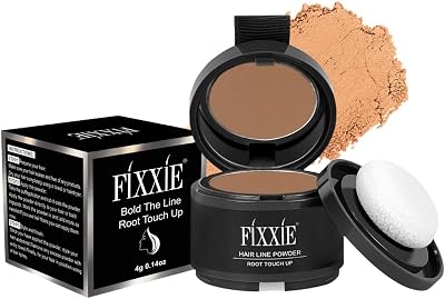 Fixxie Hairline Powder Root Touch Up Light Brown with Mirror Puff