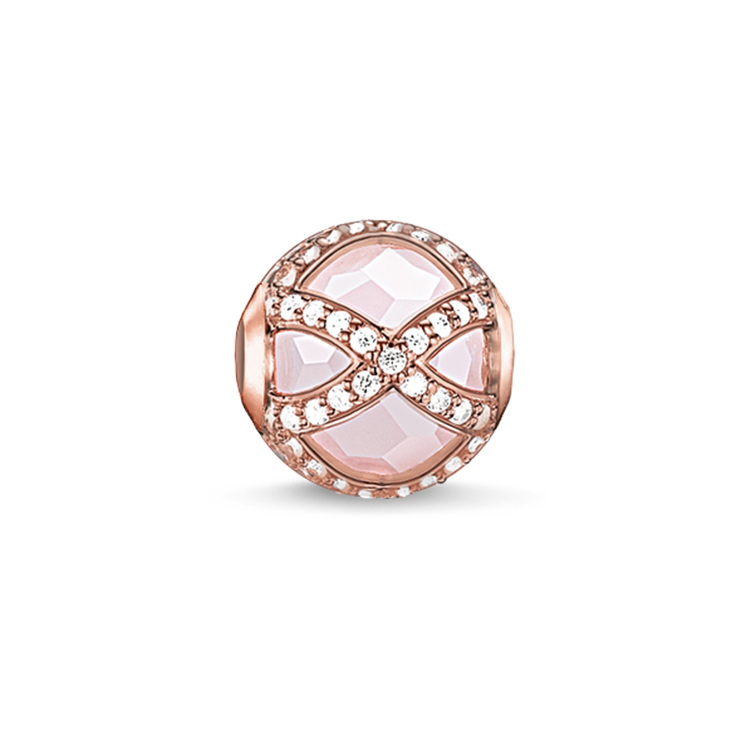 Thomas Sabo Women Bead Pink Maharani 925 Sterling Silver; 18K Rose Gold Plating K0136-417-9