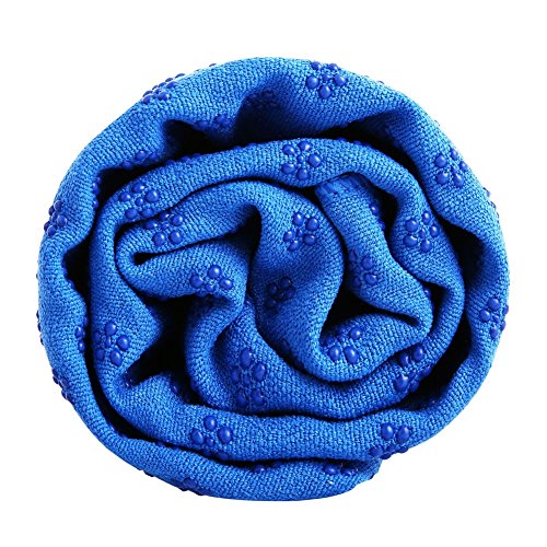 Zuozee Hot Yoga Towel Non Slip,Sport Towel Absorbent,Travel Towel Microfiber,Goyoga Yoga Mat Cover for Workout Exercise Fitness Pilates Picnic Leisure,Free Headband & Mesh Bag Included