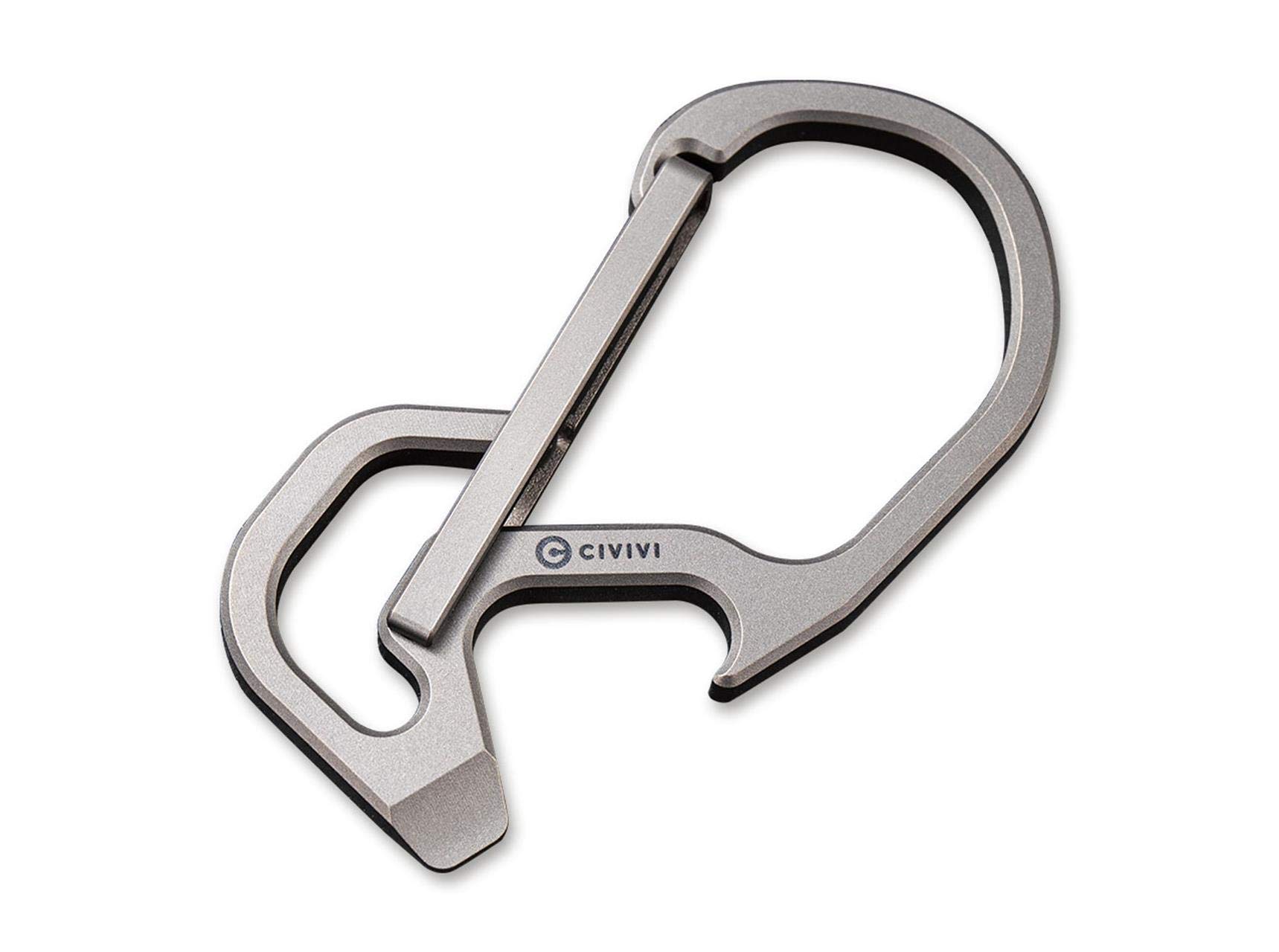 CIVIVI Unisex - Adult Click Titanium Gray Multitool, Grey, 5.8 cm