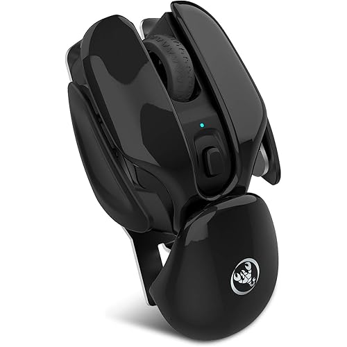 Rechargeable 2.4G Wireless Optical Mouse with USB Receiver,Silent Click,Aluminum Shell-Black