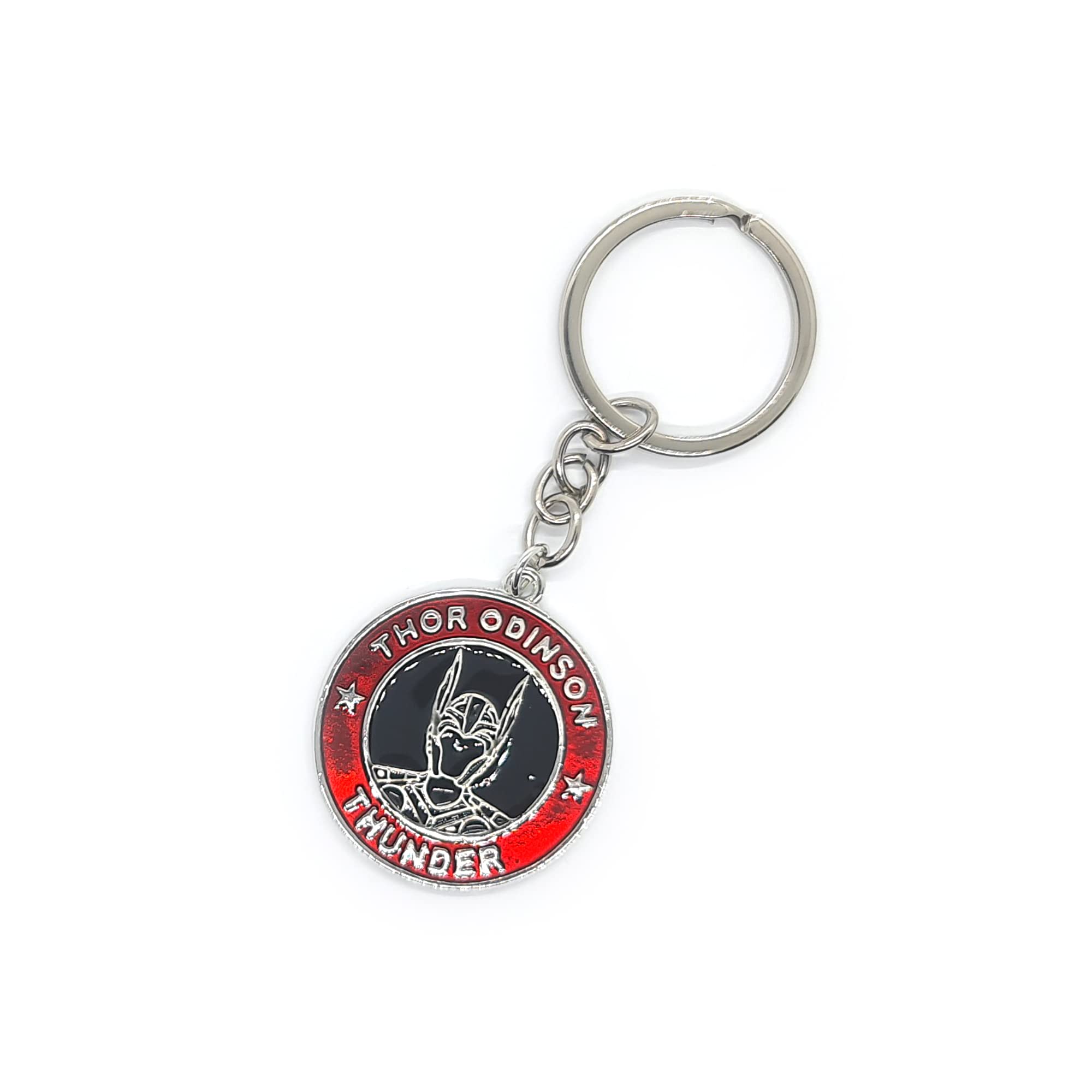 LizMatech Loki Keyring/Loki Keychain Inspired By Avengers & New Marvel Loki Series Great Loki Merchandise (Red & Silver (Thor))