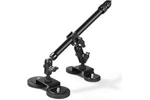 Magnetic Car Mount for Insta360, N52 Strong Grip 360 Camera Mount for Cinematic Low-Angle Driving Shots, All-Weather Metal Su