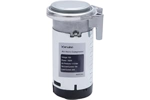 KERWINN Air Compressor 12V,150db Air Horn Compressor,Air Pump for Horn Trumpet Air Horn Replacement Super Loud Car Horn Compressor Kit for Any Vehicle Lorrys Trucks Trains Boats Cars Vans (silver)