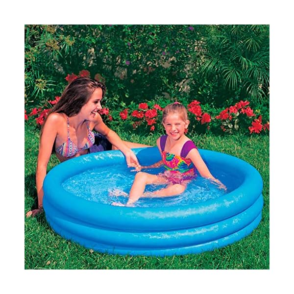 Intex 59416NP Crystal Blue Three Ring Inflatable Paddling Pool 1.14m x 25cm