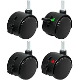 4Pack2Inch Swivel Caster Wheels, Locking Plastic Wheels for Furniture | Ideal replacement wheels for plastic furniture, drawers, carts, boxes, cabinets, shelves and other small home equipment