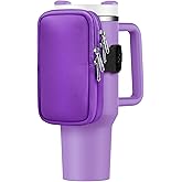 Water Bottle Pouch For Stanley Cup 40oz 30oz, Running Water Bottle Bag for Cards, Keys, Phone, Gym Accessories For Men Women, Travel Tumbler Mug Pouch Compatible With Stanley, Simple Modern