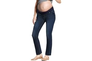 Hybrid & Company Super Comfy Stretch Women's Maternity Bootcut Jeans with Real Pockets
