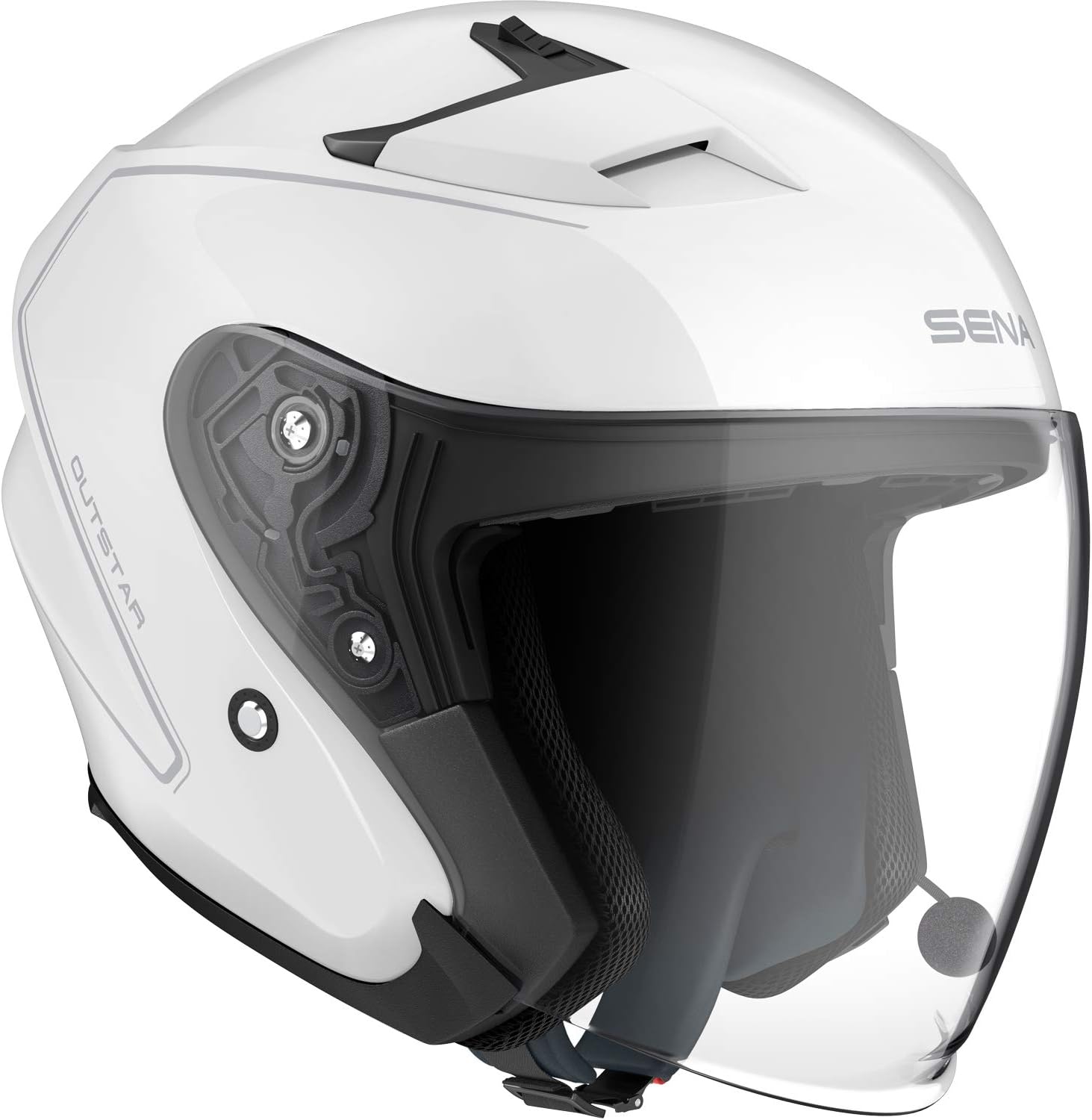 Sena OUTSTAR-GW00S Smart Helmet, Gloss White, S