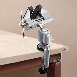 QWORK 3" Universal Tabletop Clamp Vice Tilts Rotate