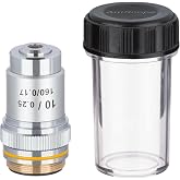AmScope A10X 10X Achromatic Microscope Objective | 10X Achromatic Microscope Objective Lens, Standard Mount