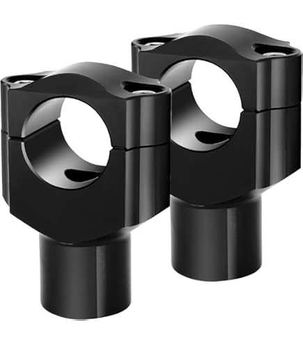 thumbnail image 2 of 1" 25MM Motorcycle Handlebar Riser Clamp, 38mm Height Provide Suitable Seating Position For You, Handlebar Riser Compatible With Dyna, Shadow, Sportster, VTX, Vulcan, Bonneville, V-Star - Black 2 of 12