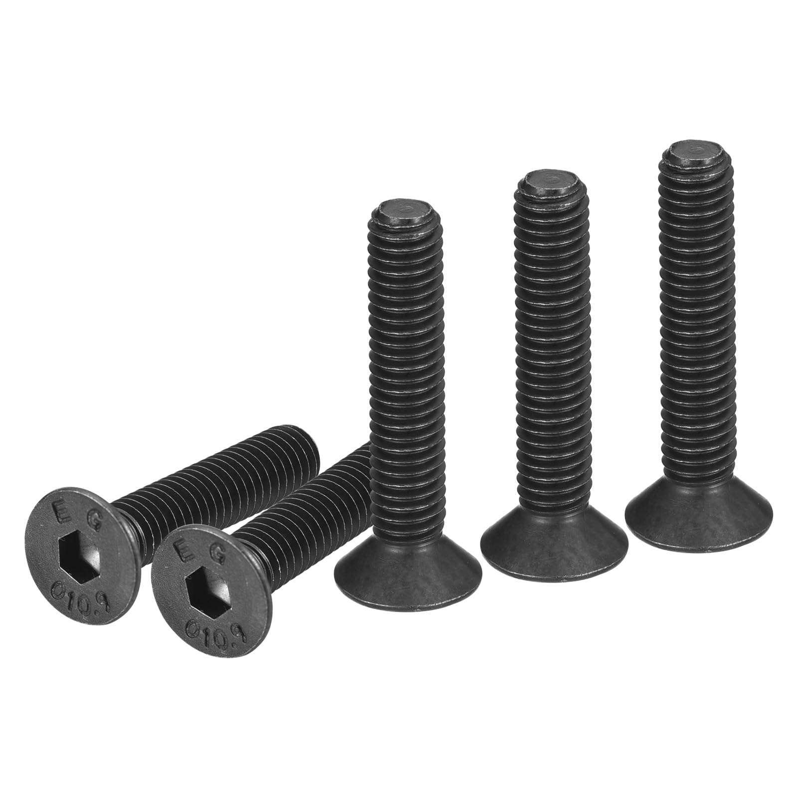 DTGN M6-1x30mm Flat Head Socket Cap Screws, 25 Pack Hex Socket Flat Head Screws Carbon Steel Black Oxide, Full Thread, Countersunk Bolts โ image 1