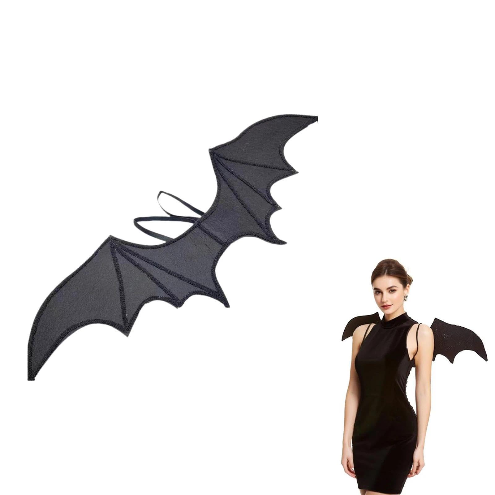 dinghaole Bat Wing Costume Accessory - Black Wings for Dark Themed Parties and Halloween Events