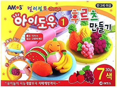 Amos Idough Color Clay Play Dough DIY Making Kit - Fruit (7 Colors)