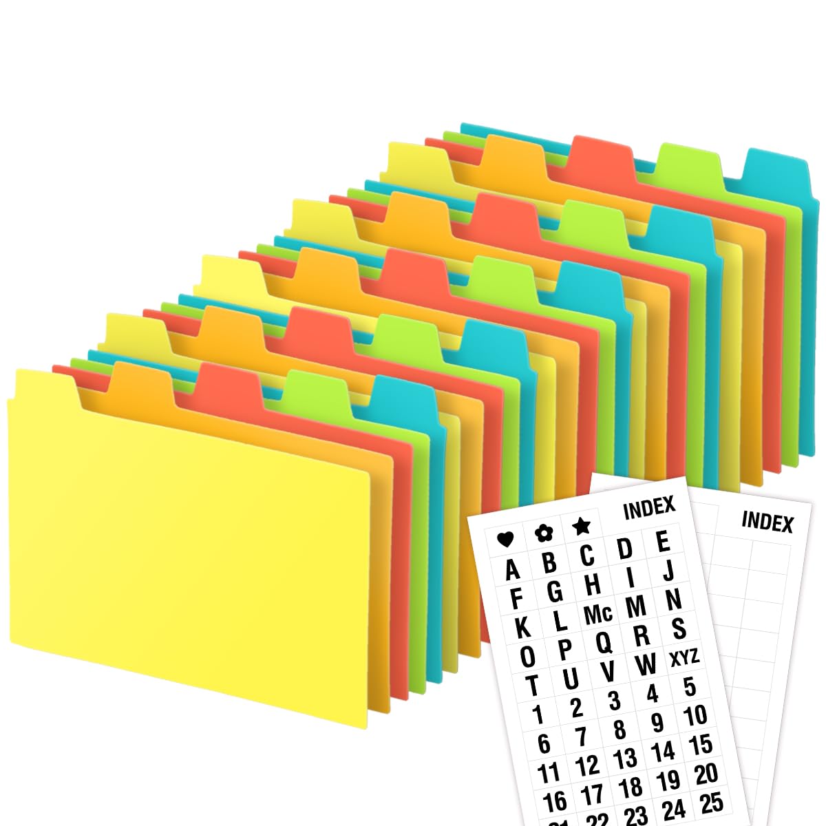 Mua Chell 3x5 Poly Index Card Dividers, Heavyweight Index Card Guides A ...