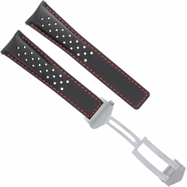 Amazon.com: Ewatchparts 20mm Leather Watch Band Strap Compatible