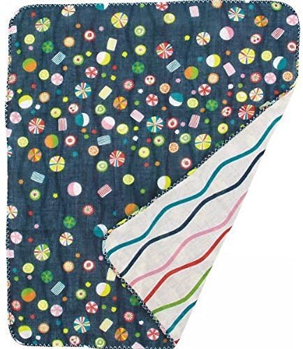 Japanese Handkerchief Wash Towel Candy 15.7 X 13.4 Inch Cool Kimono Design Print